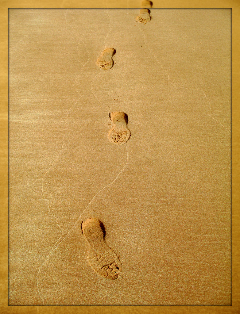 footprints in the sand by jmj