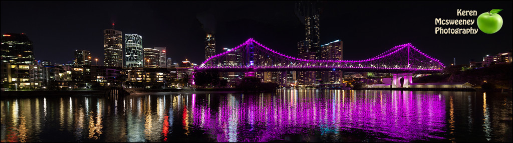 Story bridge at night by kerenmcsweeney