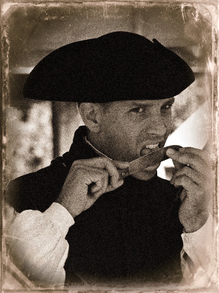 Playing with Knives in Sepia by farmreporter