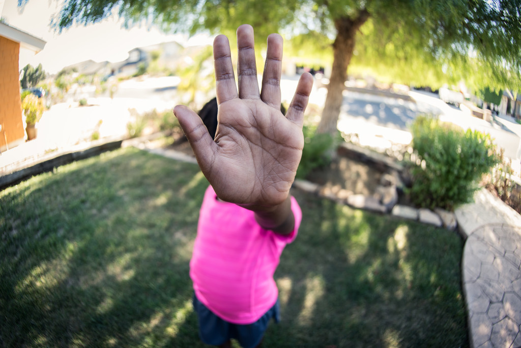 Talk to the Hand (or, Fun With a Fisheye) by cjoye