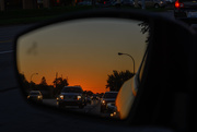 20th Sep 2016 - sunset in rear view...