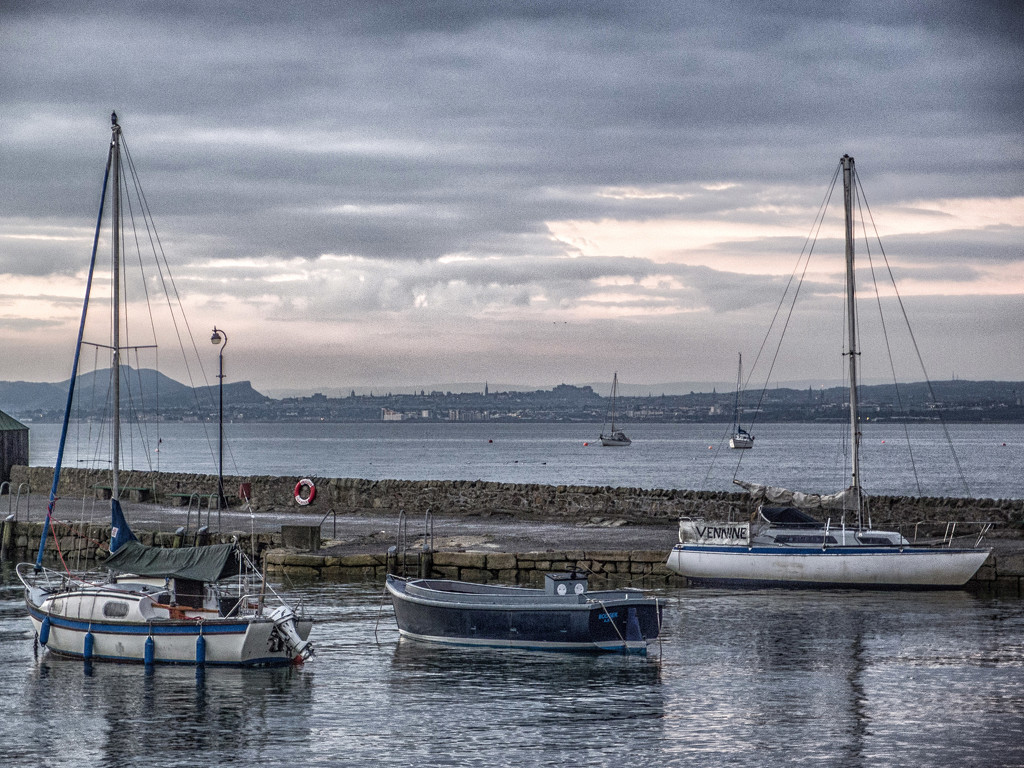 Three boats at high tide by frequentframes