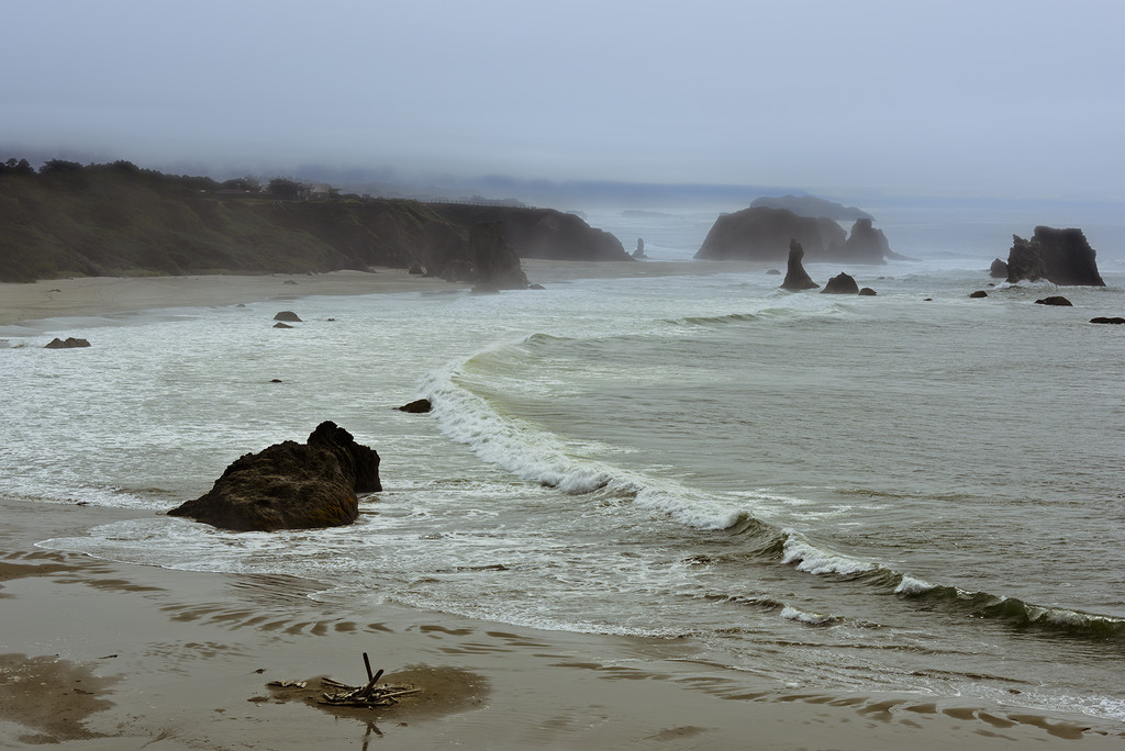 Foggy Day in Bandon  by jgpittenger