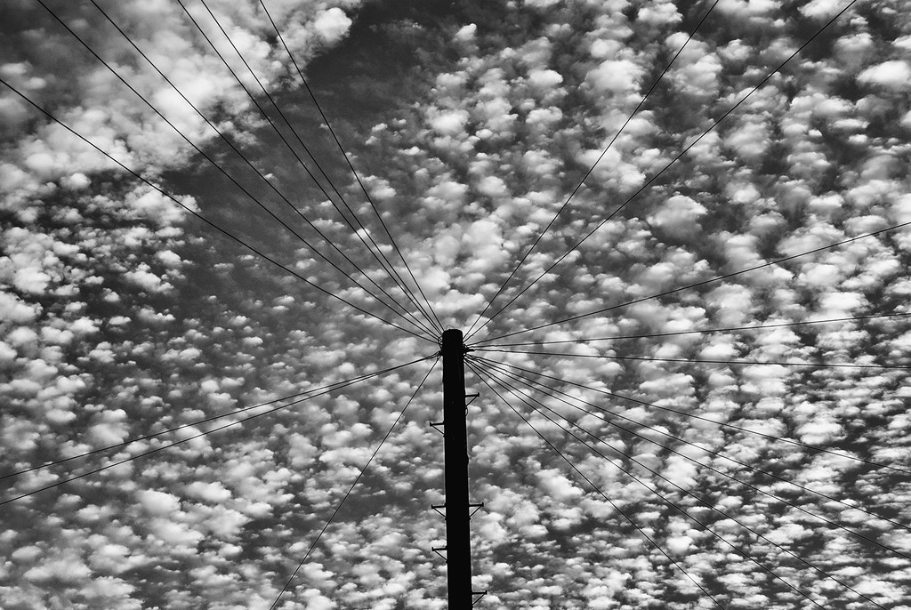 Telegraph Pole and Clouds by davidrobinson
