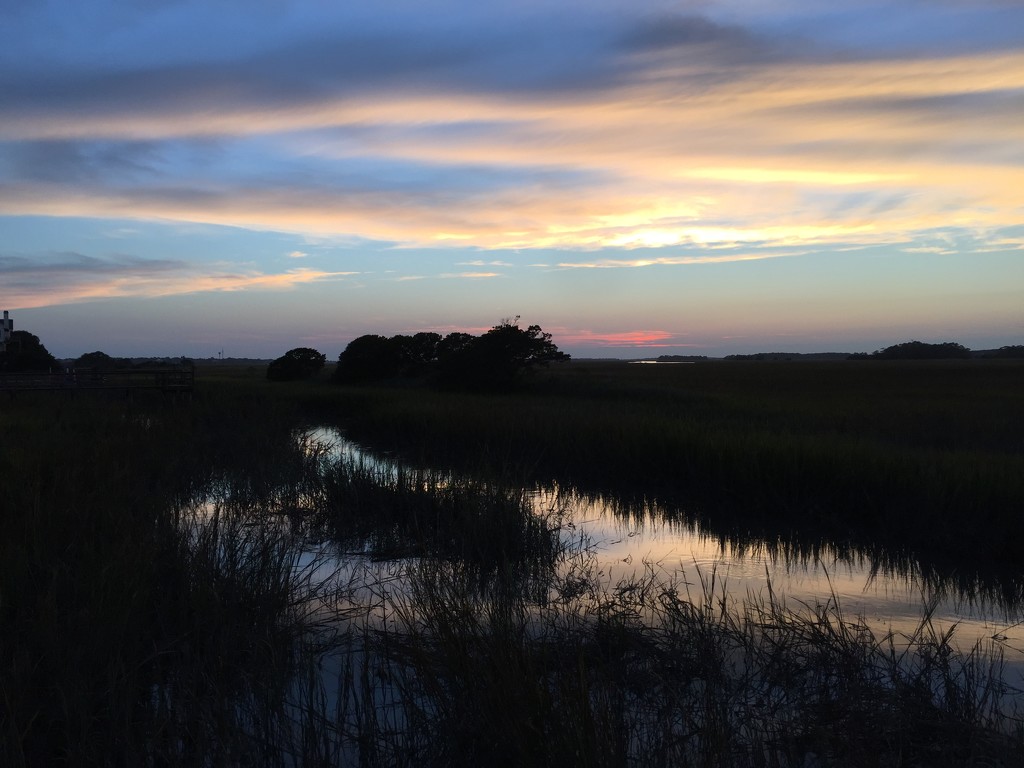 Sunset, Folly Beach, SC by congaree