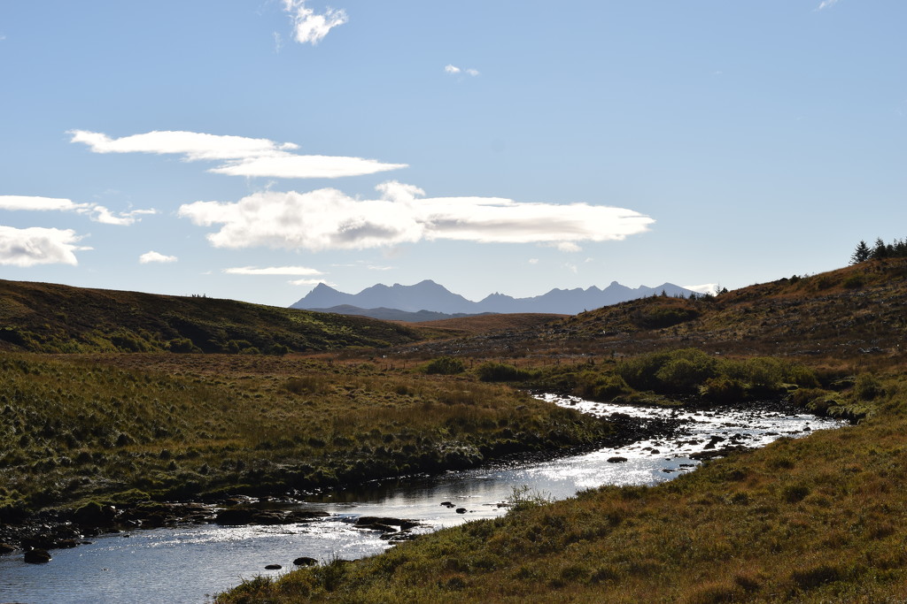 River Snizort and Cuillins by christophercox