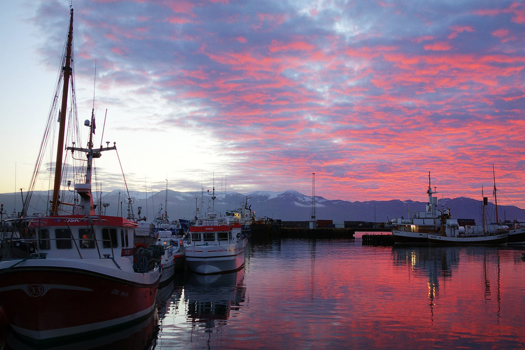 Husavik Harbour, Iceland. by darrenboyj
