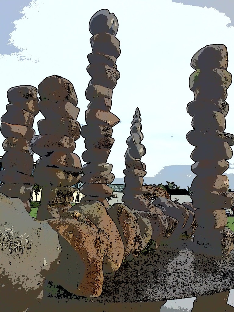 Rock formation at Kerikeri Domain by Dawn