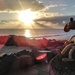Dog and sunrise. by richardcreese