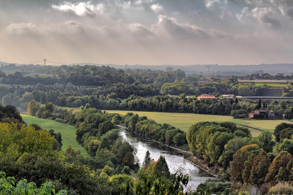 Panoramic view of the river Mincio by spectrum