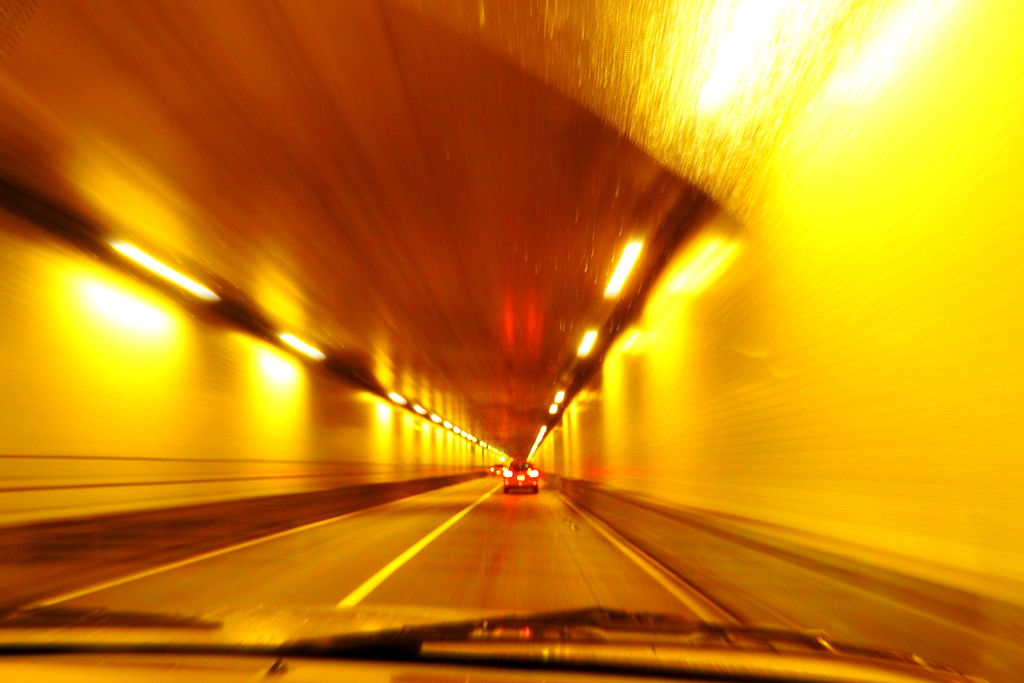 Zooming through a tunnel by homeschoolmom