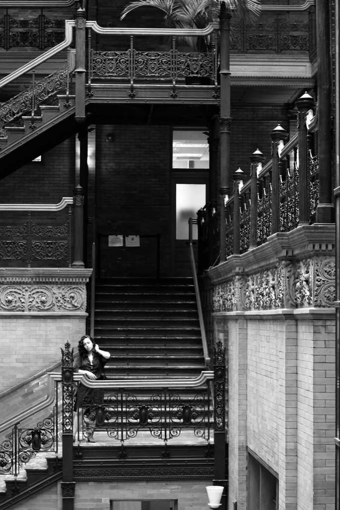 Stairway at the Bradbury Building by jaybutterfield