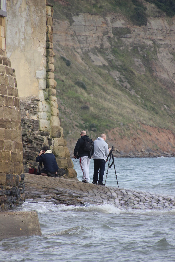 Photographers at Robin Hoods Bay by mariadarby