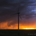 Windmill Sunset Storm by jeffjones