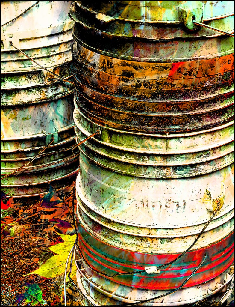 A Stack of Buckets by olivetreeann