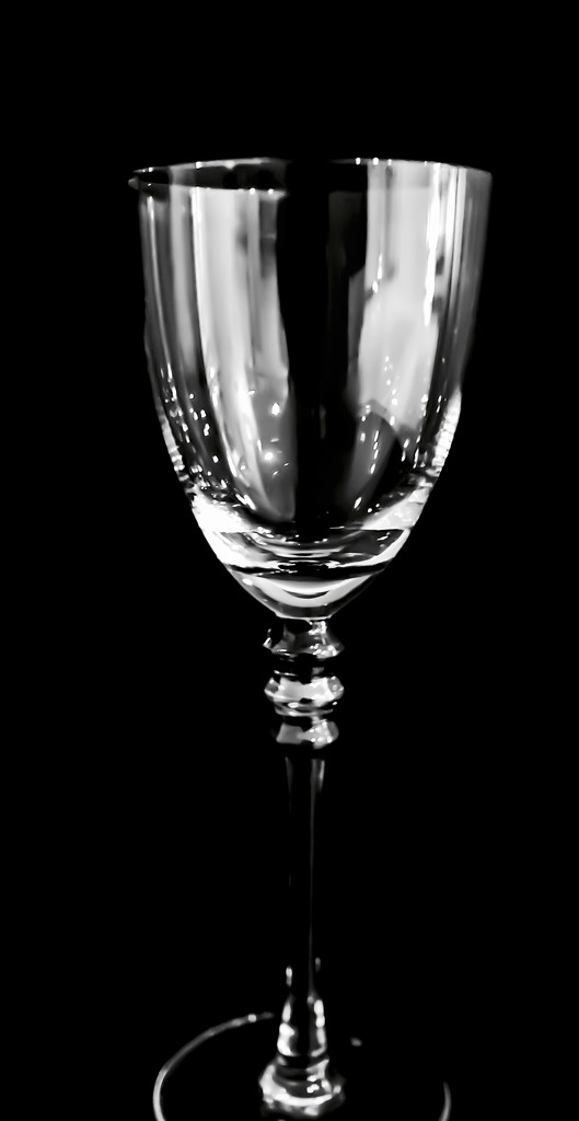 Black and white wine glass by cristinaledesma33