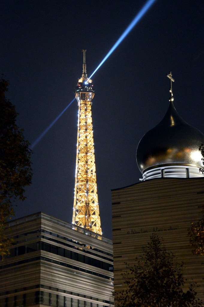 the Russian Orthodox Spiritual and cultural centrer & the Eiffel Tower by parisouailleurs