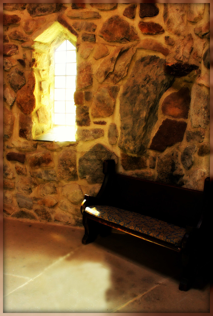 A Bench in the Stone Chapel by olivetreeann