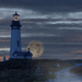 Rainy Night for Super Moon At Lighthouse by jgpittenger