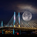 Super Moon Composite with Tillikum Bridge by jgpittenger