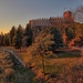 Castle of Soave at sunset by spectrum