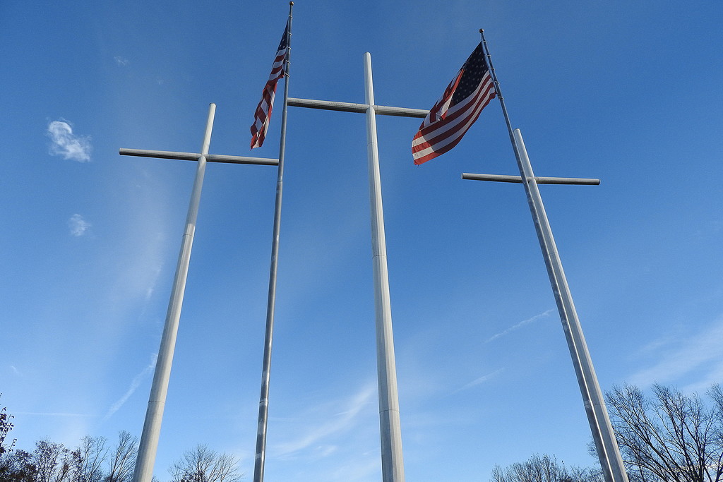 Cross and Flags by homeschoolmom