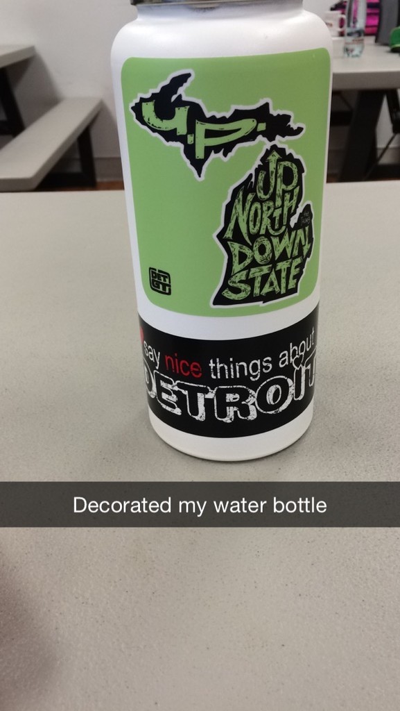 Decorated my water bottle by labpotter
