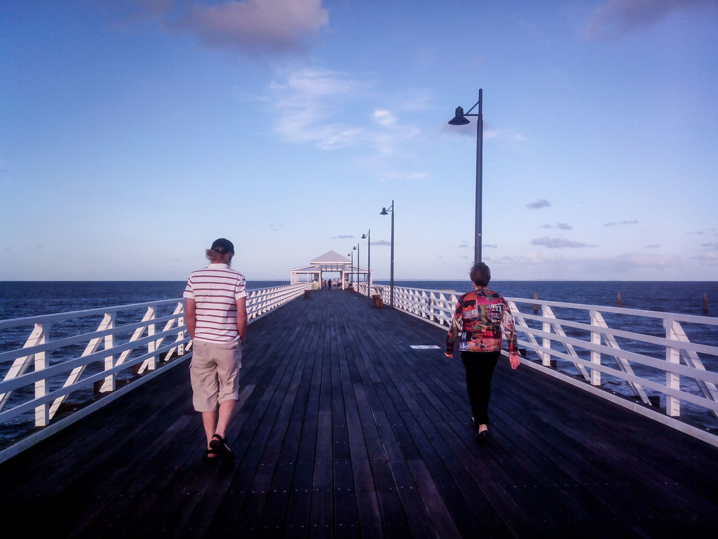 John and Pat on Shornecliff-pier by jeneurell