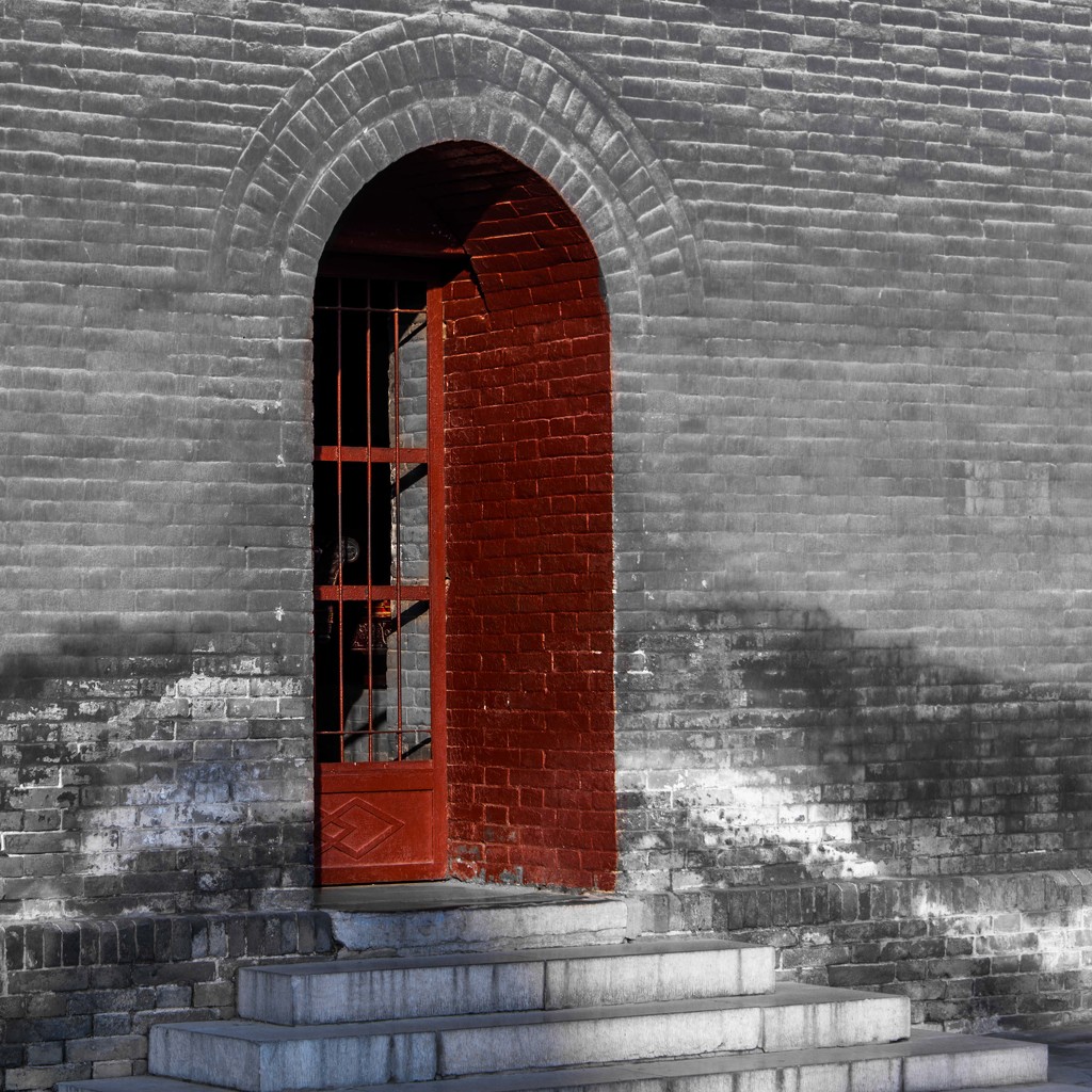 Red Door at the Bell Tower by taffy