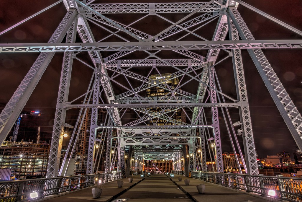 Nashville's Pedestrian Bridge by taffy