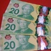 Twenty dollar bills by bruni