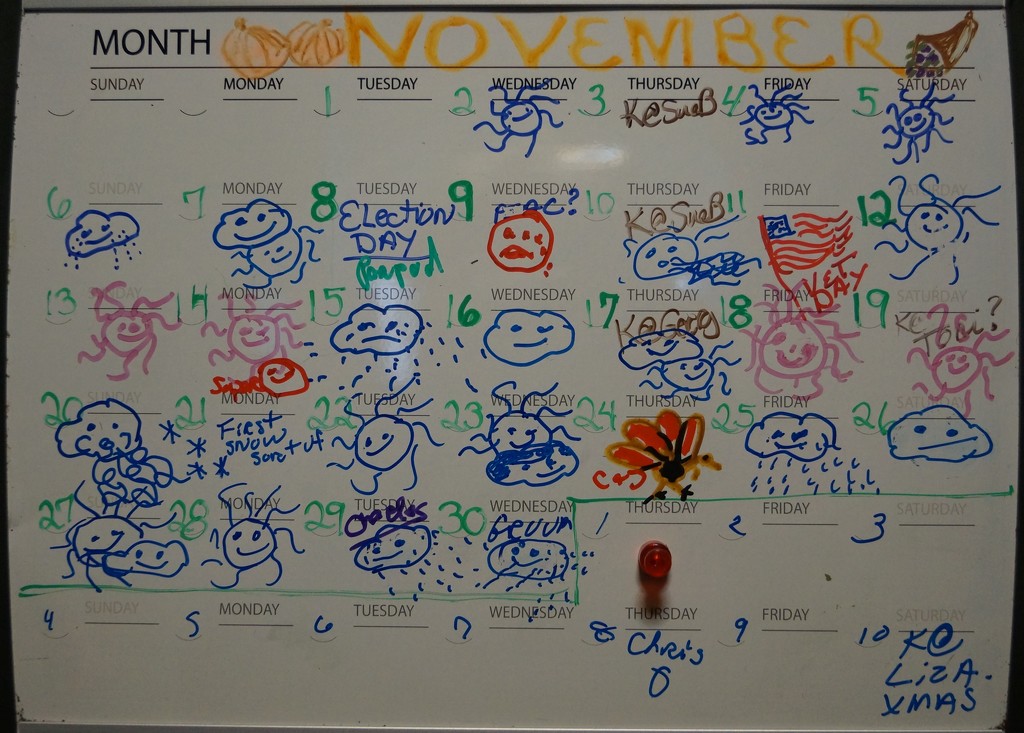November Whiteboard Calendar by meotzi