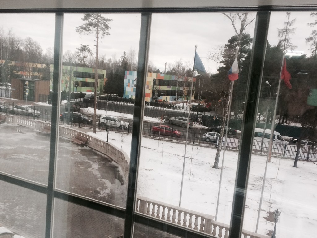 Dreary View of School in Winter by sarahabrahamse