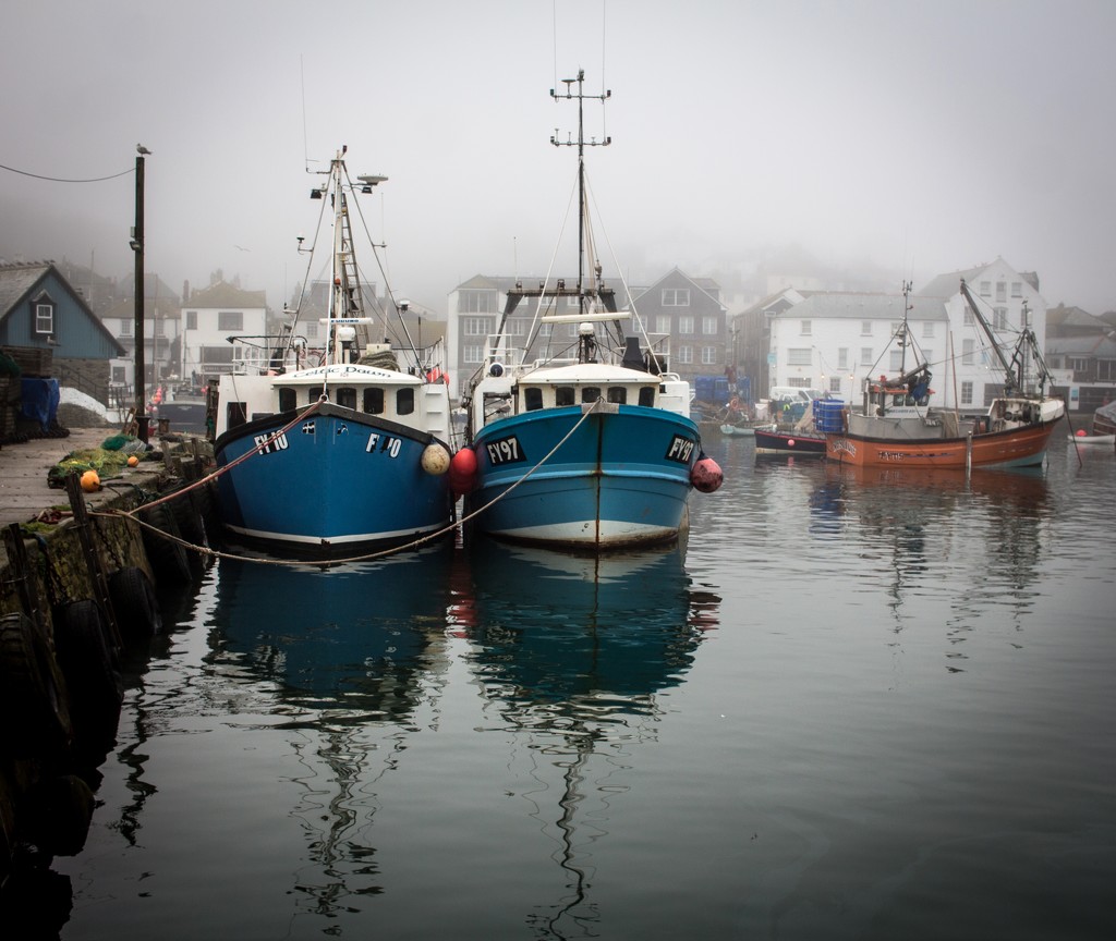Mevagissey - Boats in the mist 2 by swillinbillyflynn