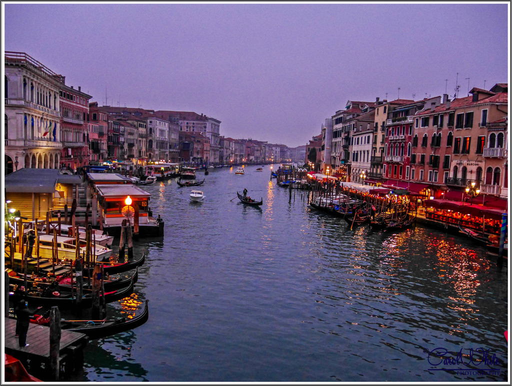 Evening On The Grand Canal, Venice (best viewed on black) by carolmw