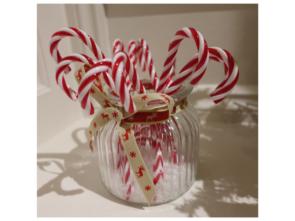 Christmas candy jar by quietpurplehaze