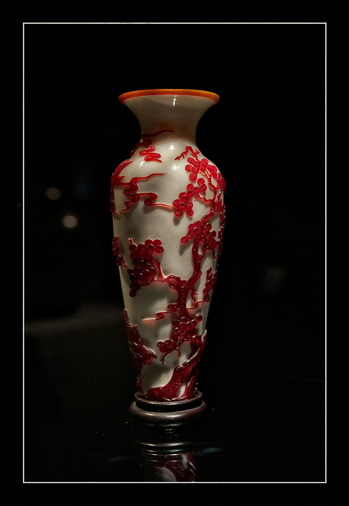 Red Cream Vase by gardencat