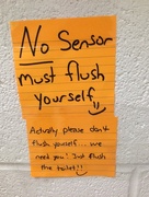 9th Dec 2016 - new sign in the teacher's restroom