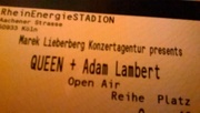 7th Dec 2015 - Ticket to Queen with Adam Lambert