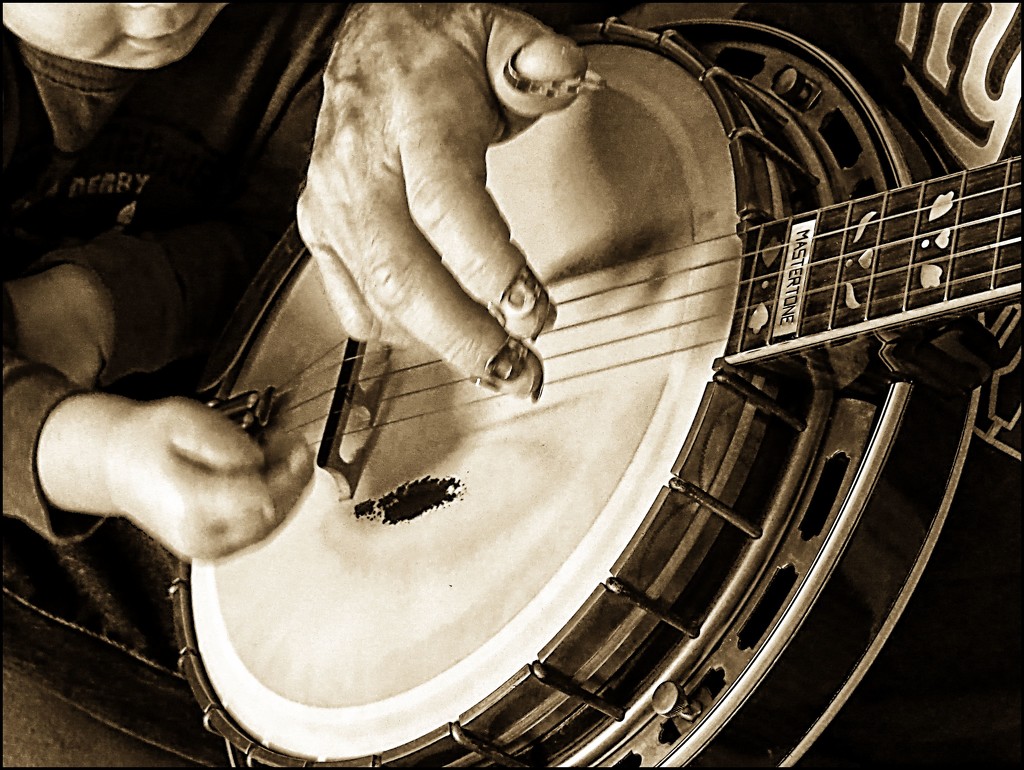 Strumming the Banjo by olivetreeann