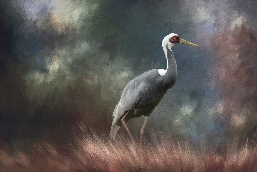 White Naped Crane for Textures by jgpittenger