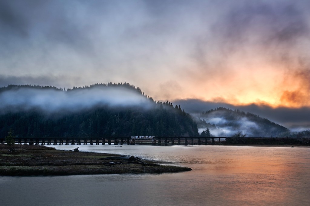 Foggy Dawn On Smith River by jgpittenger