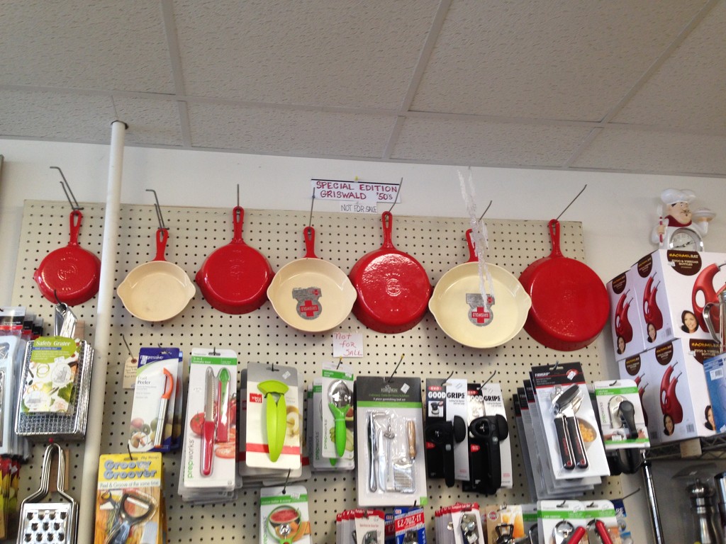 griswold pan display in the restaurant supply store by wiesnerbeth