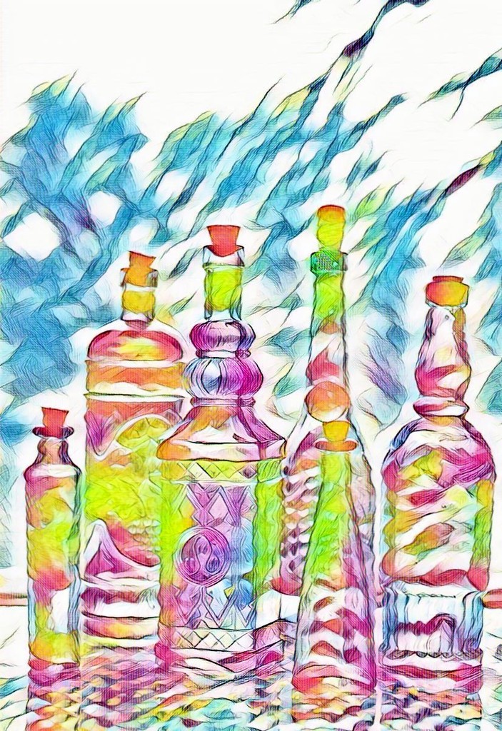 bottles in the window by lynnz