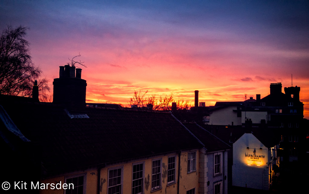 Sunset over Colegate, Norwich by manek43509