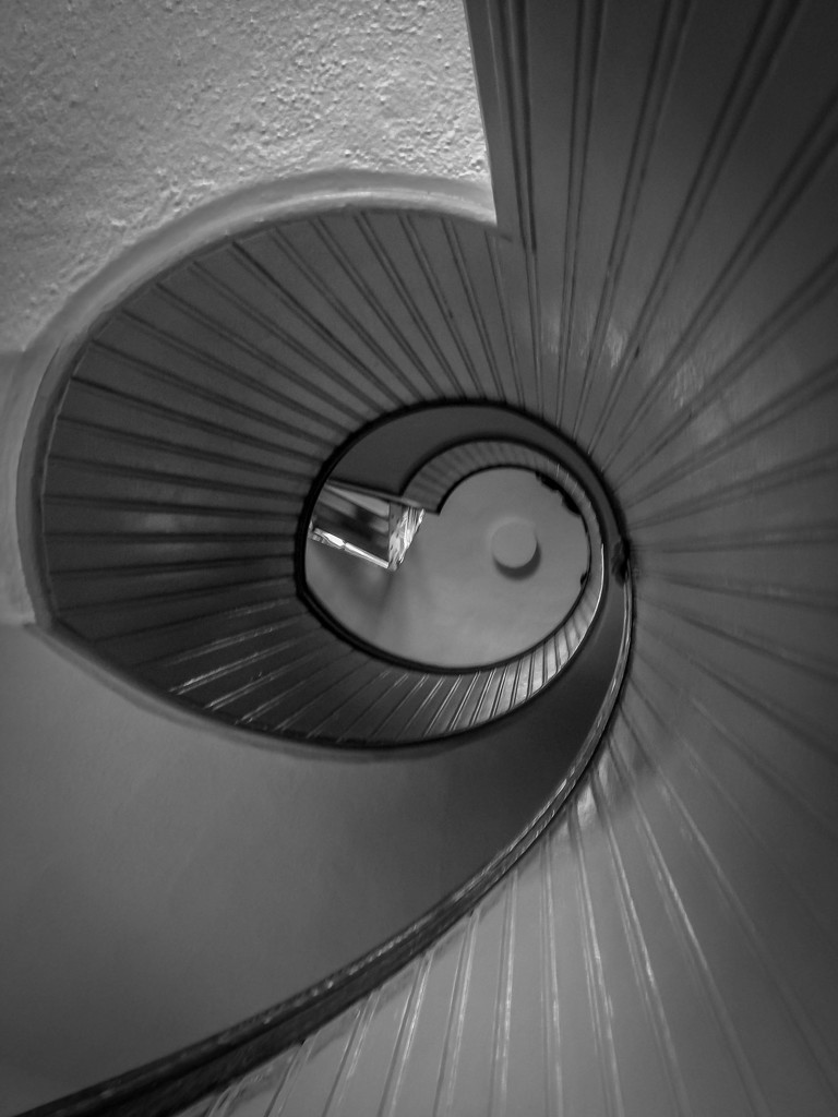 Lighthouse Stairwell BW by marylandgirl58