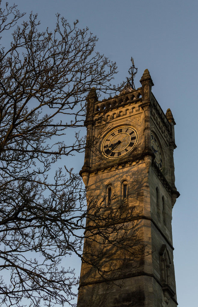 The old clock tower in the morning sunlight by susie1205
