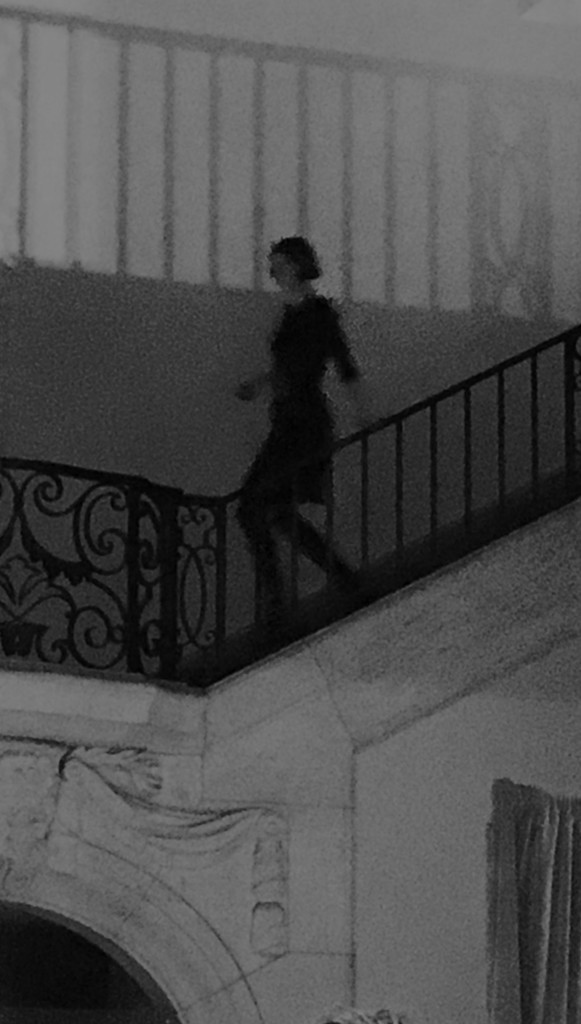 Girl running down the stairs before Opera Modo at DIA by corktownmum
