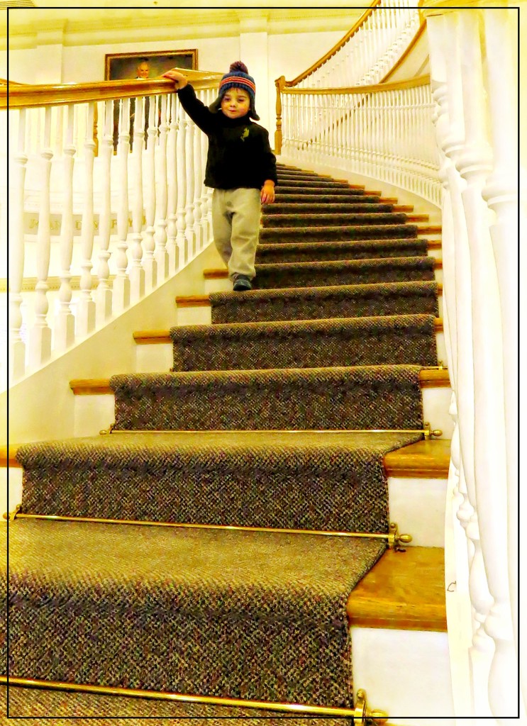 Micah and the Big Staircase by olivetreeann