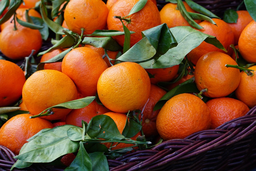 clementines in a basket by quietpurplehaze